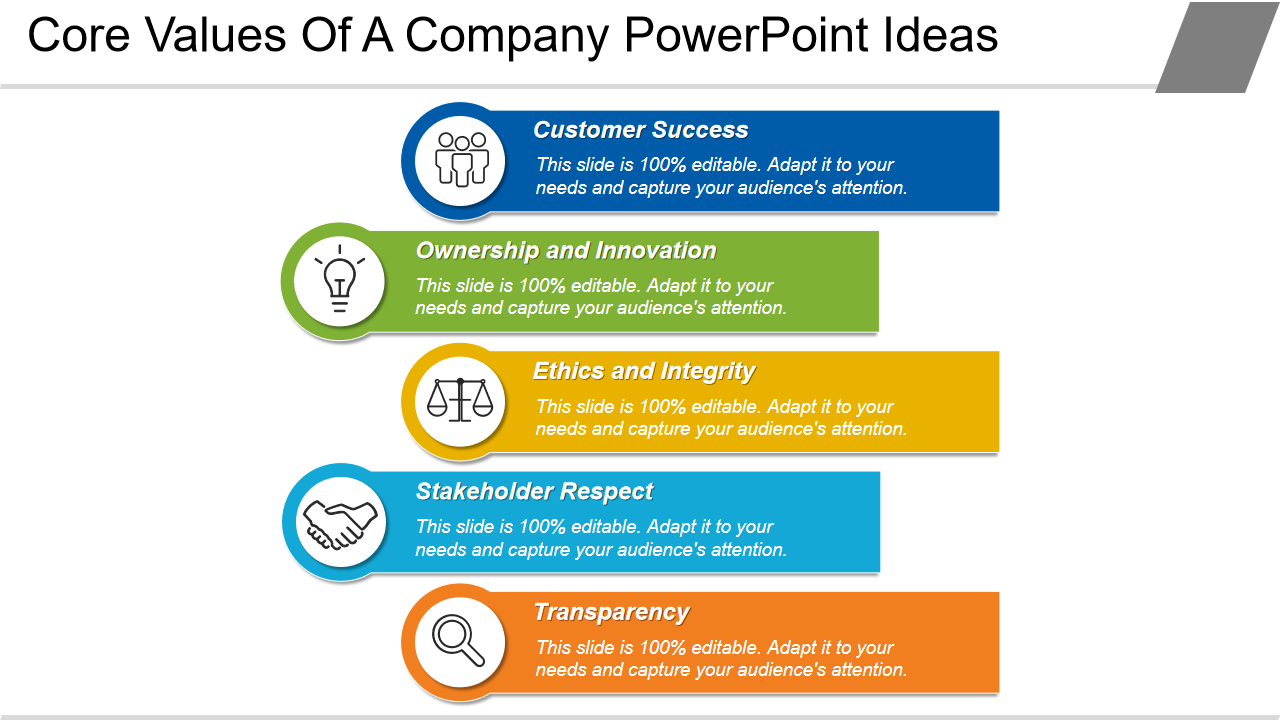 Core Values Of A Company PowerPoint Ideas