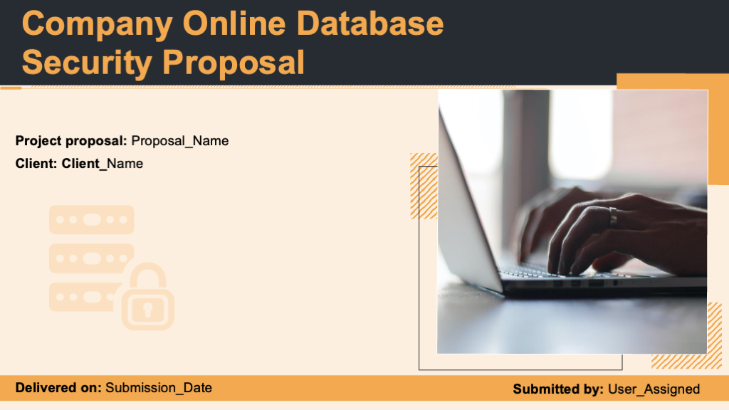 Database Security Proposal Cover Page