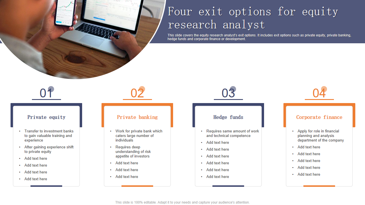 Four exit options for equity research analyst