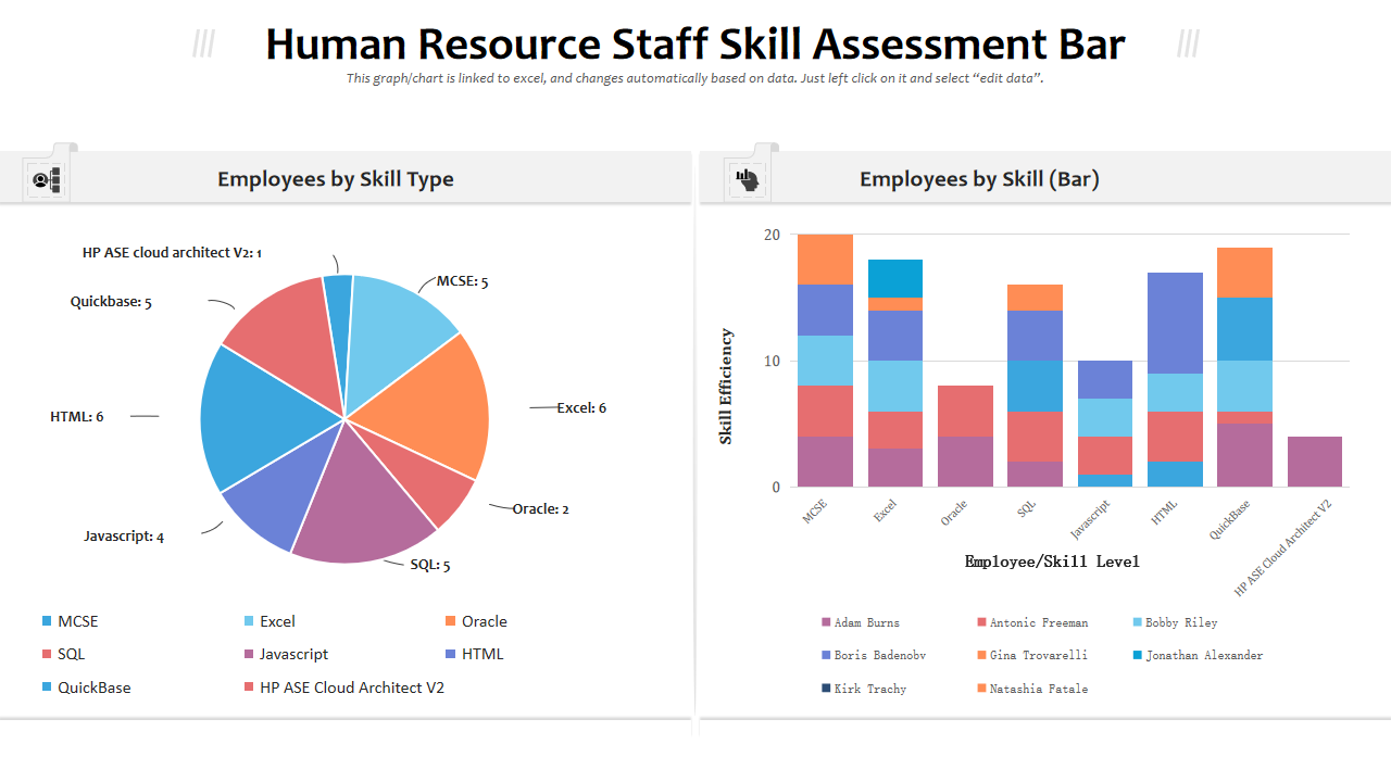 Human Resource Staff Skill Assessment Bar