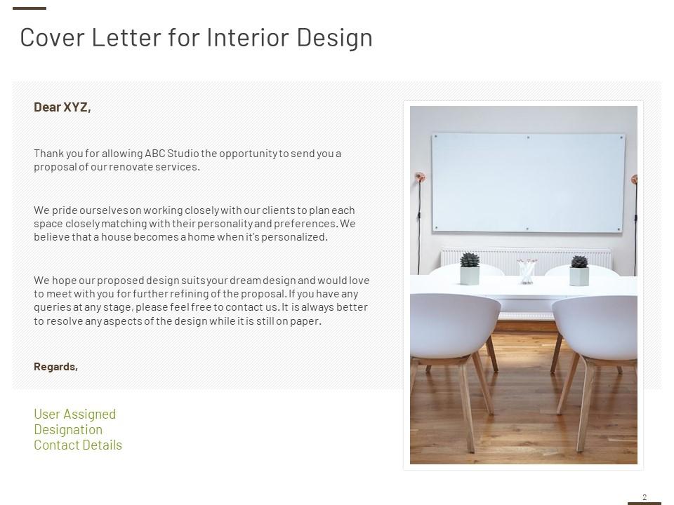 Cover Letter for Interior Design