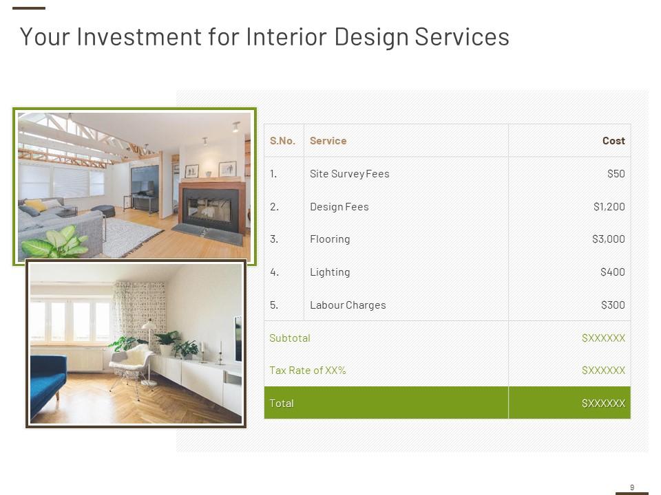 Your Investment for Interior Design Services