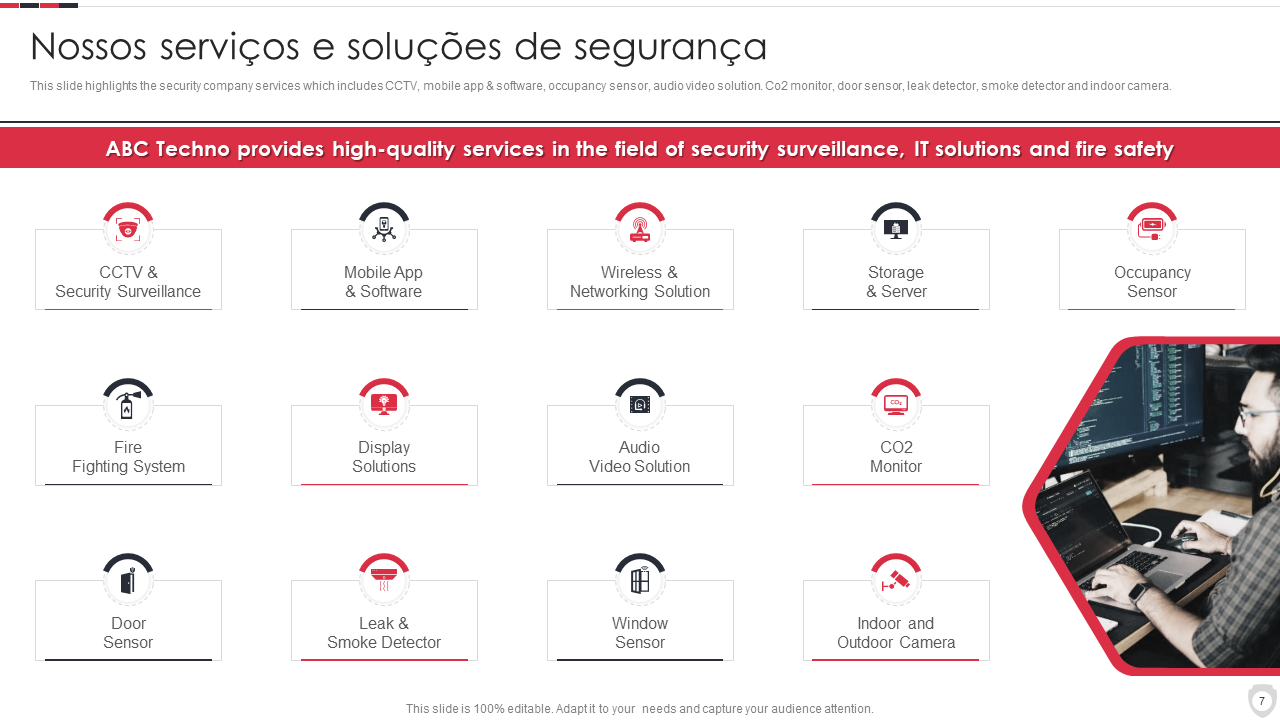 Nossos servi&ccedil;os e solu&ccedil;&otilde;es de seguran&ccedil;a