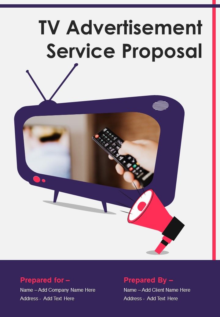 TV Advertisement Service Proposal Report PPT