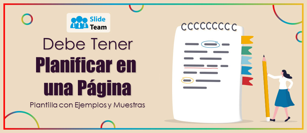 Plantilla imprescindible de plan en una página con ejemplos y muestras