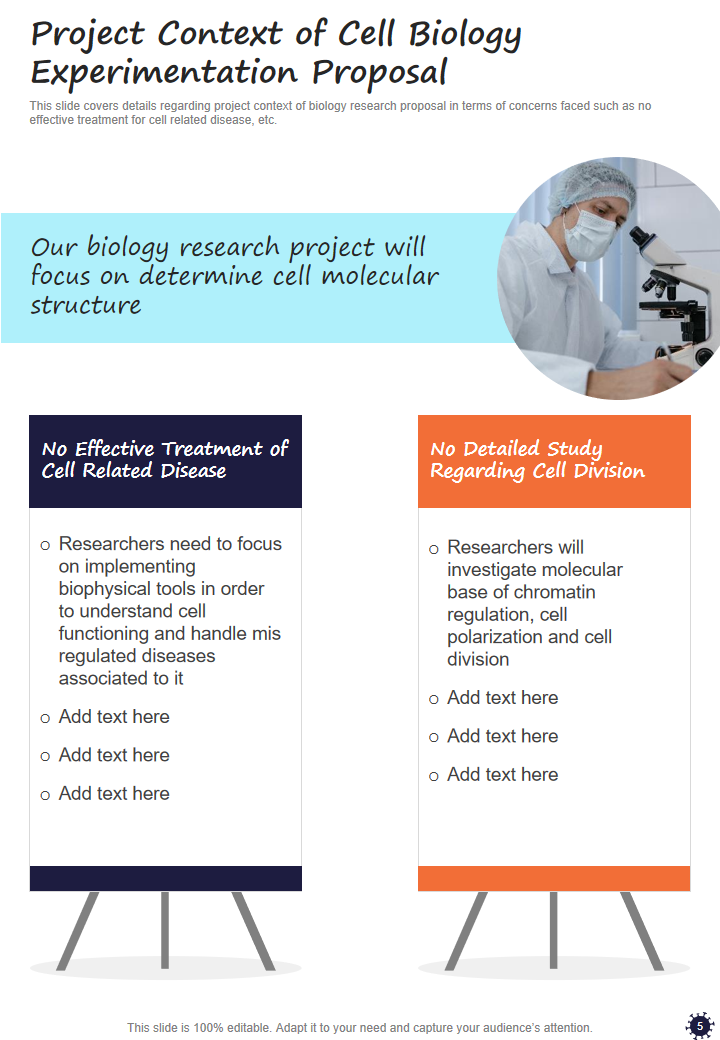 Project Context of Cell Biology Experimentation Proposal