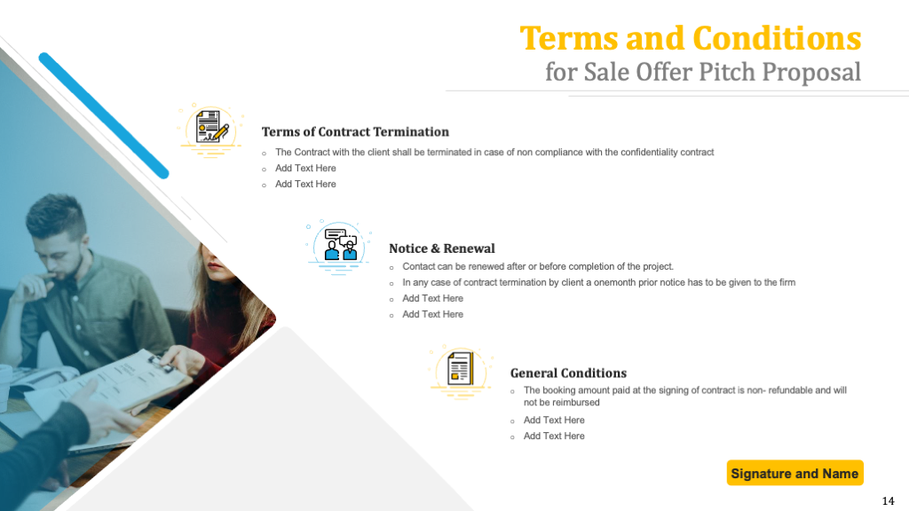 Terms & Conditions Template for Offer Proposal
