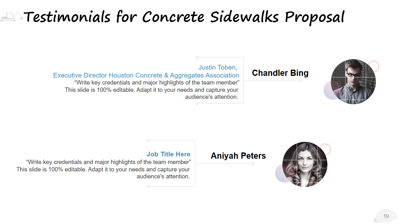 Testimonials for Concrete Sidewalks Proposal