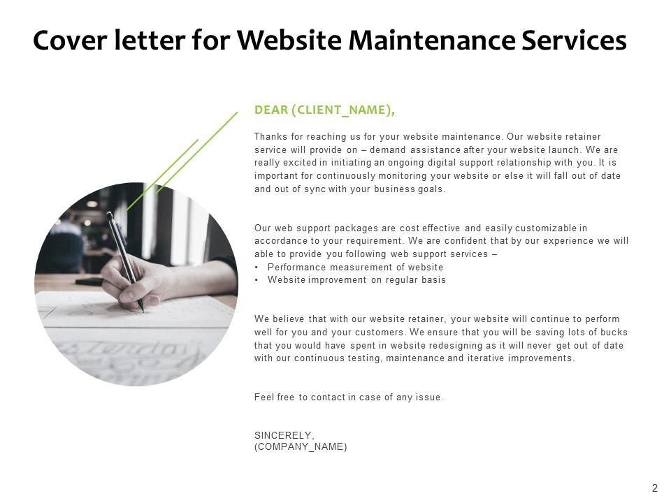 Cover Letter for Website Maintenance Service