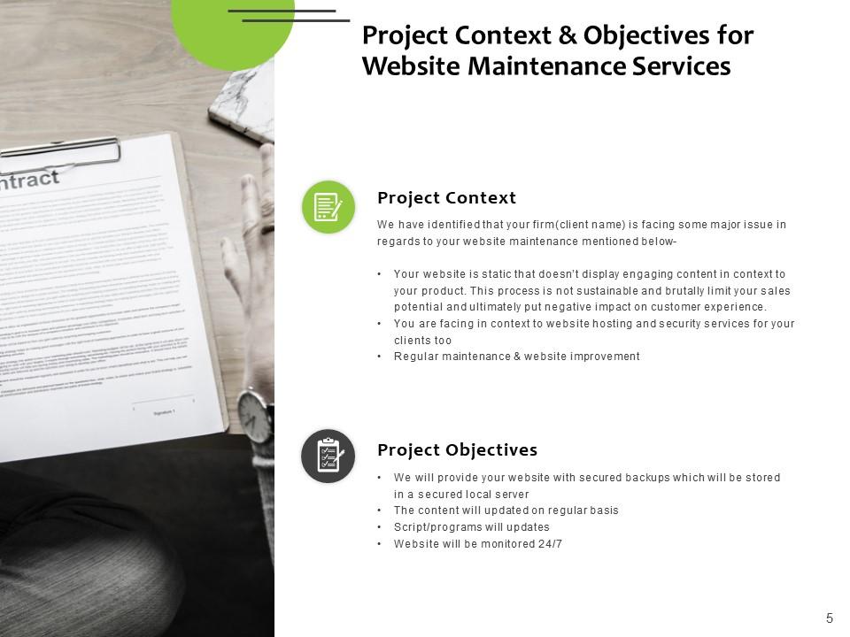 Project Context & Objectives for Website Maintenance Service