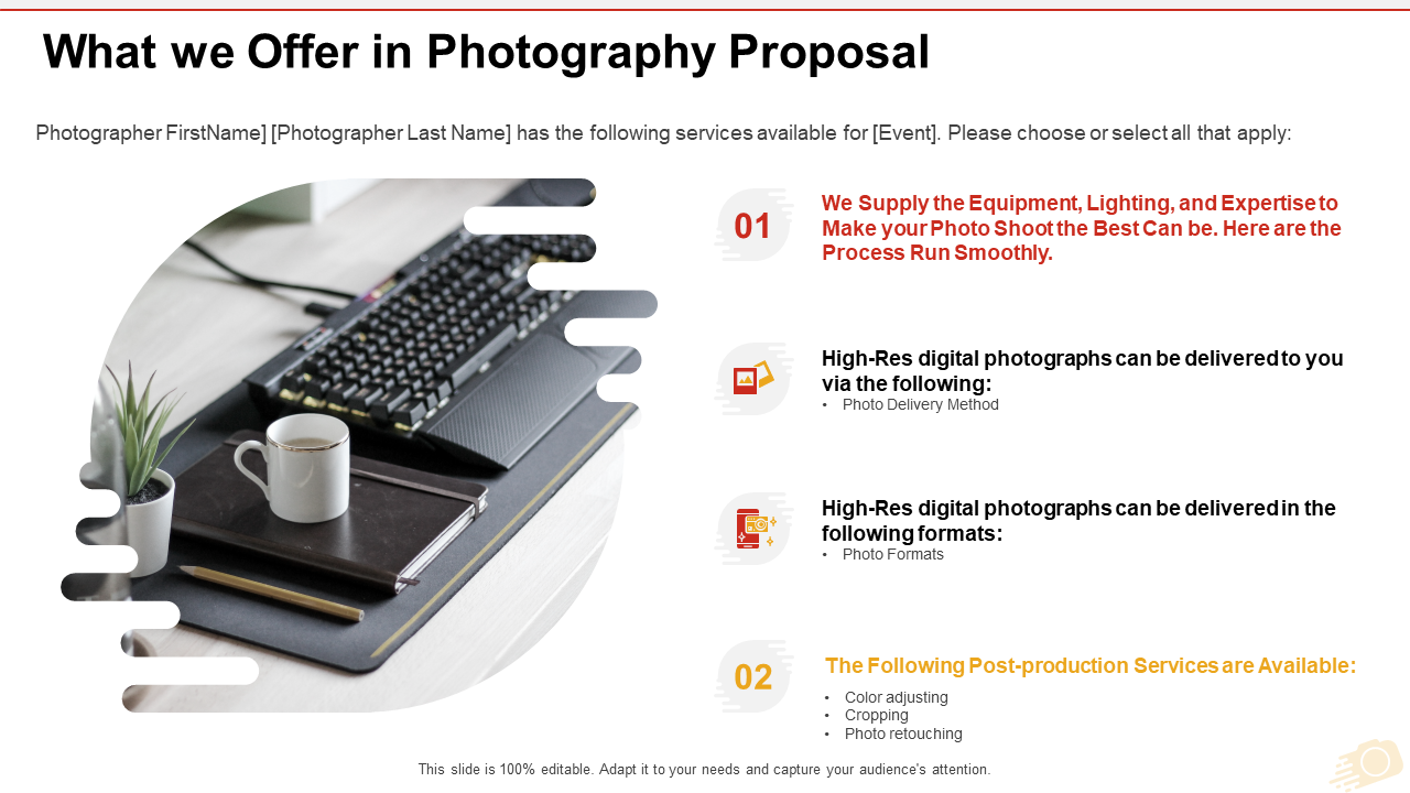 What we Offer in Photography Proposal
