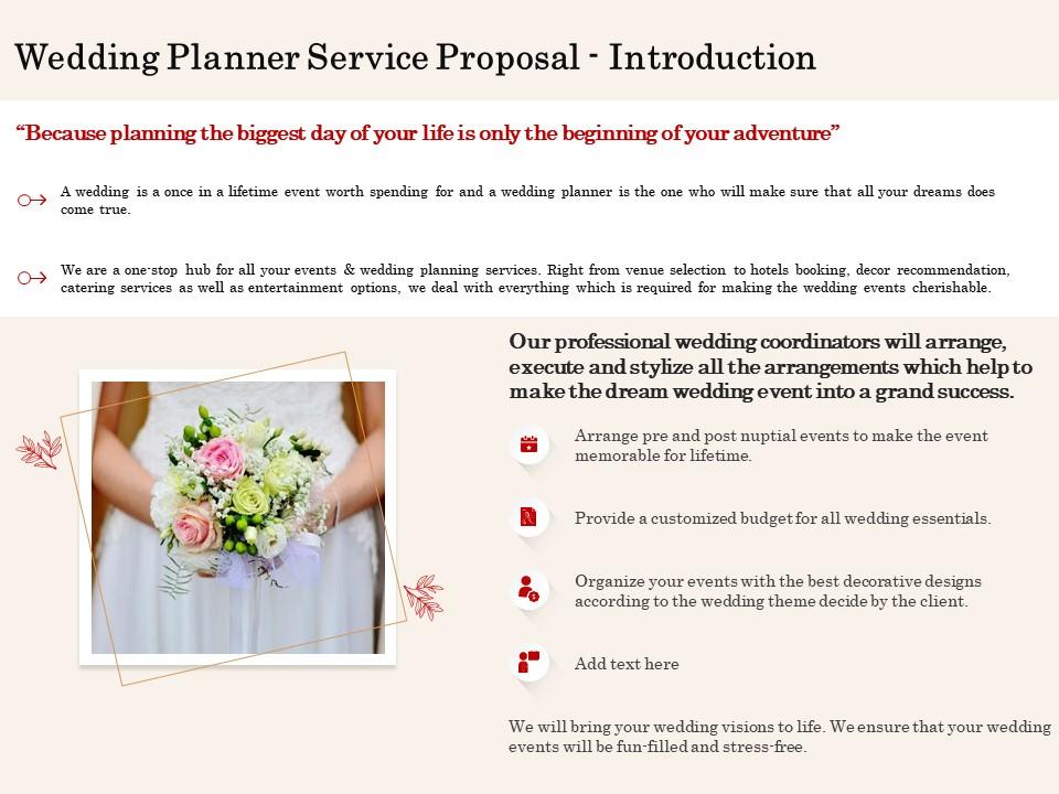 Wedding Planner Service Proposal