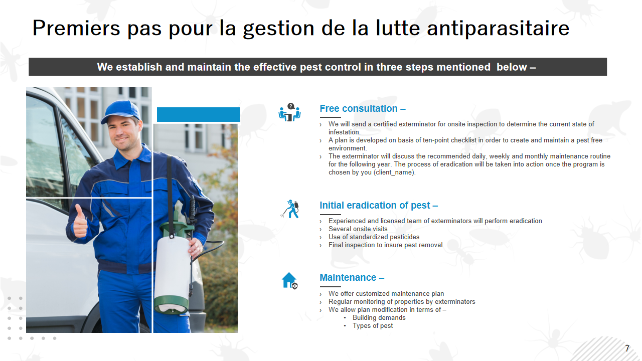 Premiers pas pour la gestion de la lutte antiparasitaire Premiers pas pour la gestion de la lutte antiparasitaire