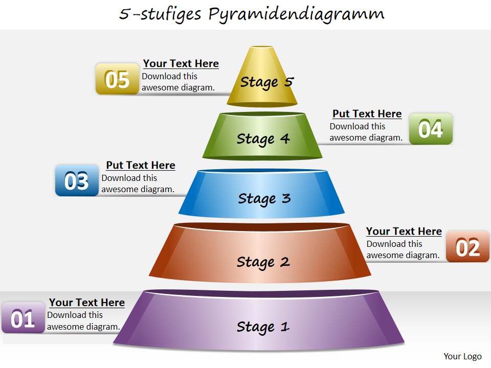 5-stufiges Pyramidendiagramm 5-stufiges Pyramidendiagramm