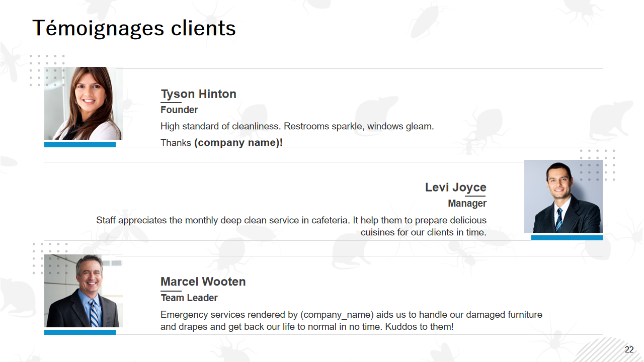Témoignages clients Témoignages clients