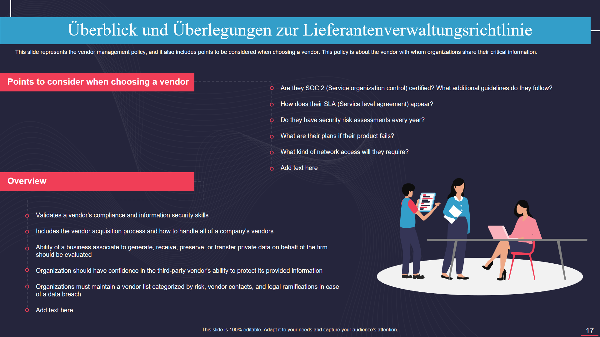  &Uuml;berblick und &Uuml;berlegungen zur Lieferantenverwaltungsrichtlinie