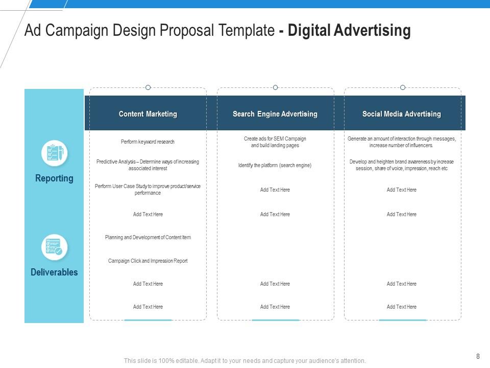 Ad Campaign Design Proposal Template for Digital Advertising