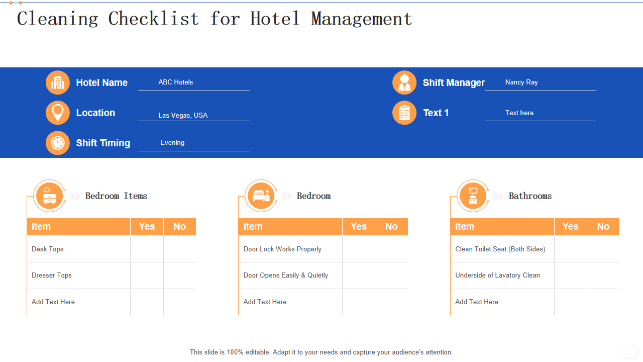 Cleaning Checklist for Hotel Management