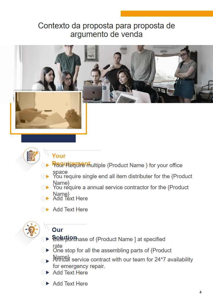 Contexto da proposta para proposta de argumento de vend
