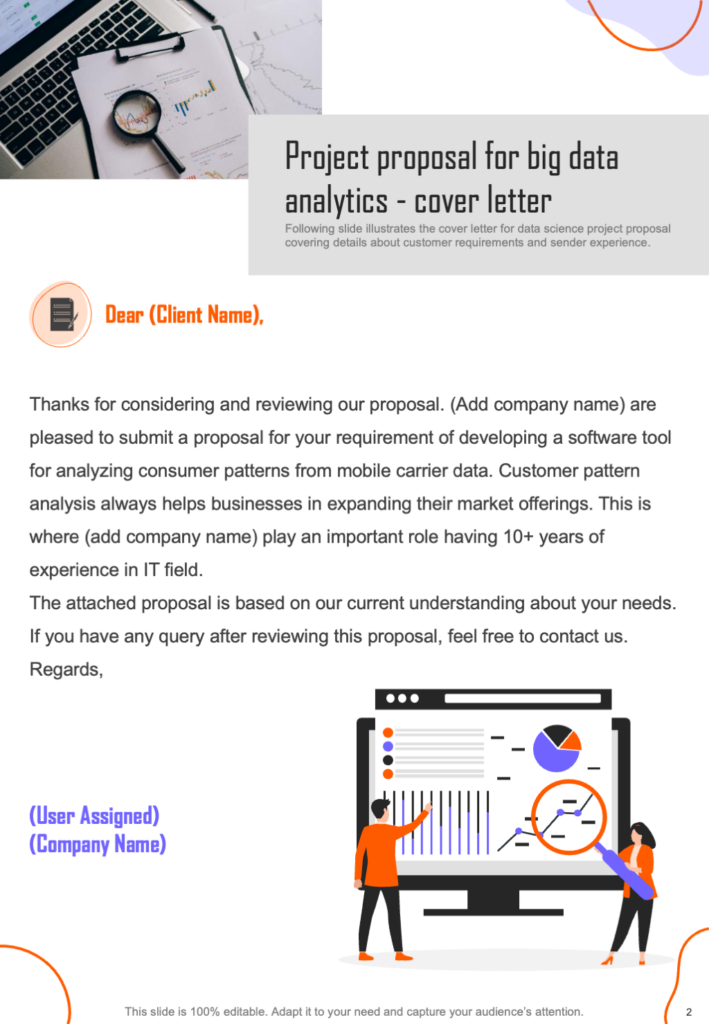 Cover Letter for Data Analytics Proposal