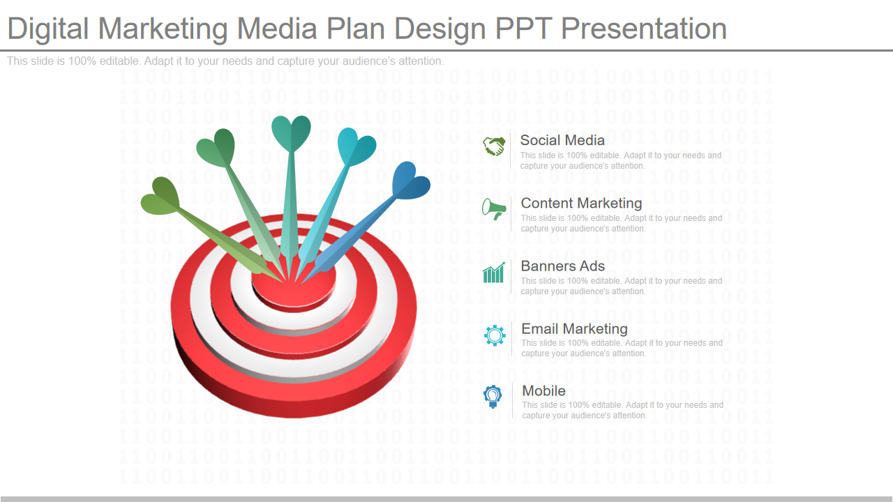 Digital Marketing Media Plan Design PPT Presentation