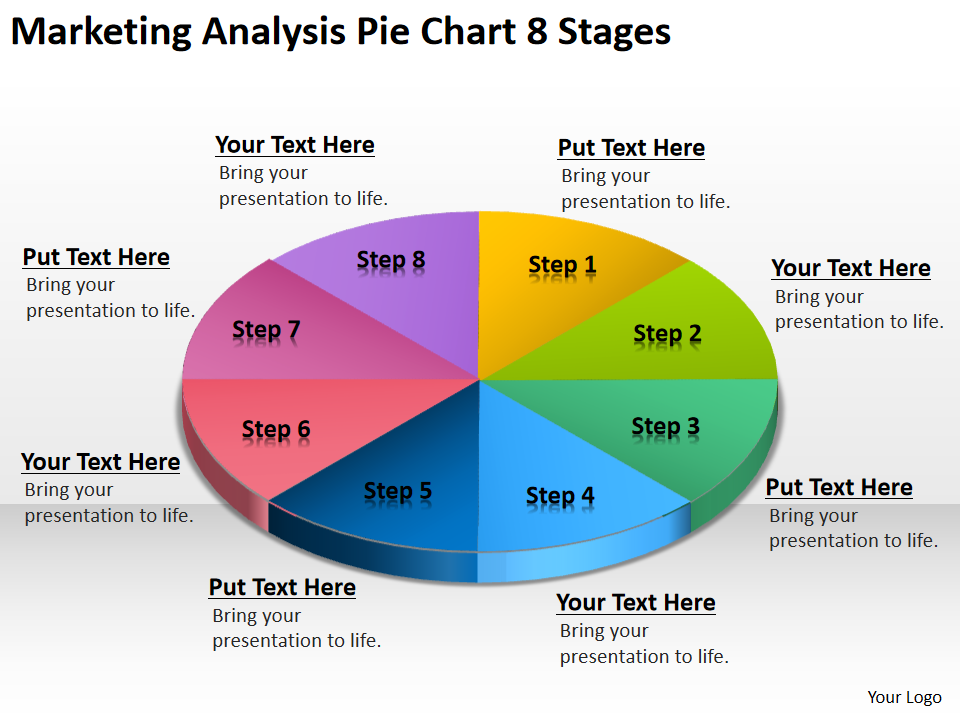 Marketing Analysis Pie Chart 8 Stages
