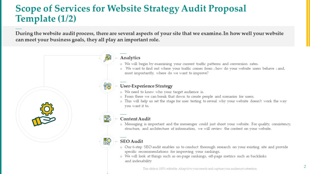 Scope of Services for Website Strategy Audit Proposal Template