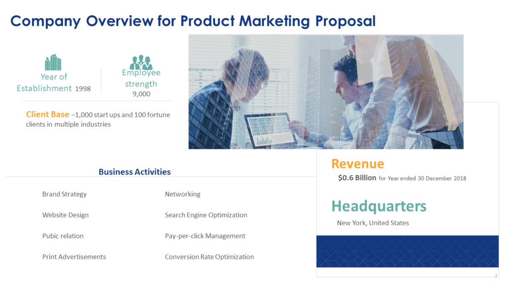 Company Overview for Product Marketing Proposal Template