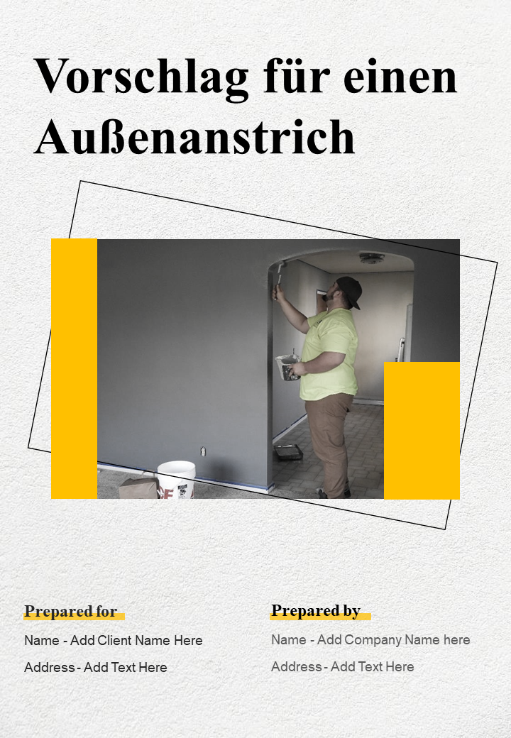 Vorschlag für einen Außenanstrich Vorschlag für einen Außenanstrich