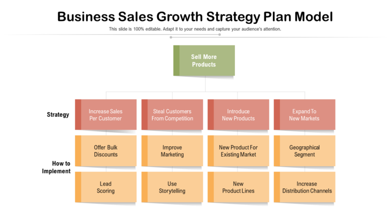 Business sales growth strategy plan model