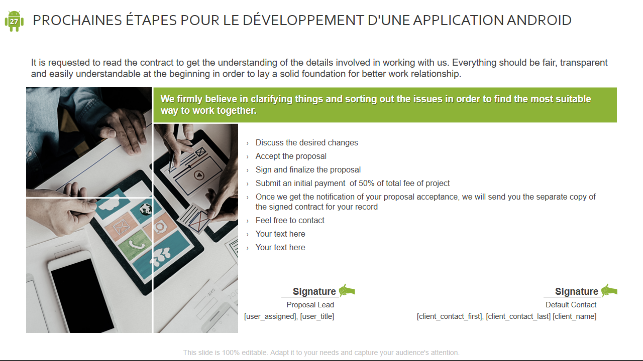 ROCHAINES ÉTAPES POUR LE DÉVELOPPEMENT D'UNE APPLICATION ANDROID