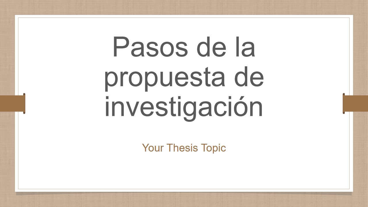 asos de la propuesta de investigaci&oacute;n