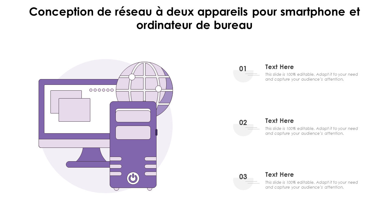 Conception de réseau à deux appareils pour smartphone et ordinateur de bureau Conception de réseau à deux appareils pour smartphone et ordinateur de bureau