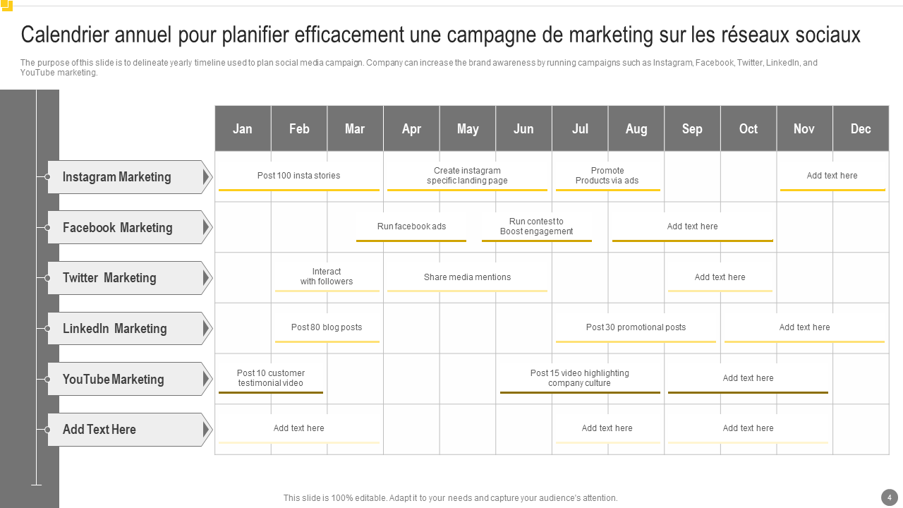  Calendrier