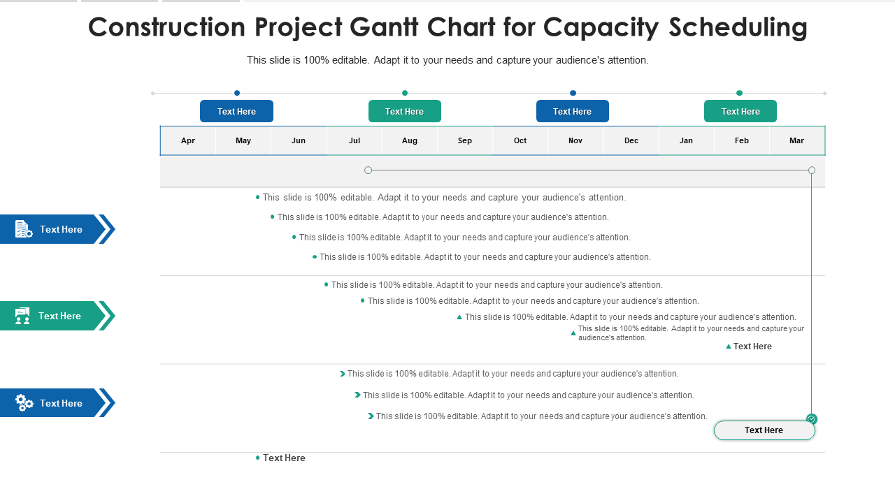 Construction Project Gantt Chart for Capacity Scheduling