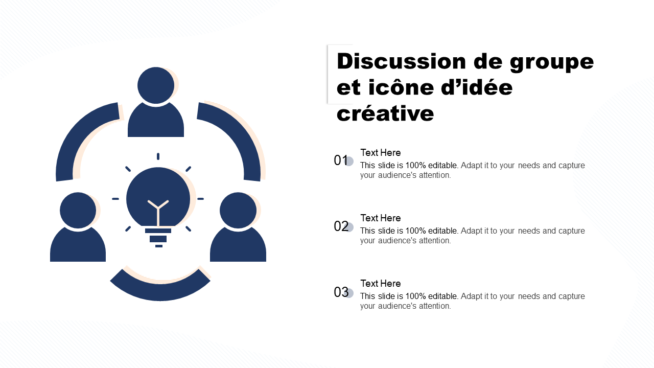 Discussion de groupe et icône d’idée créative