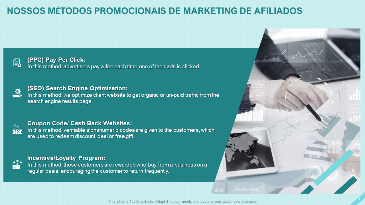 NOSSOS MÉTODOS PROMOCIONAIS DE MARKETING DE AFILIADOS NOSSOS MÉTODOS PROMOCIONAIS DE MARKETING DE AFILIADOS