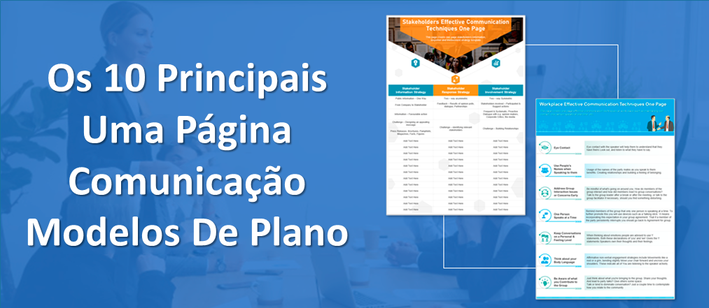 Os 10 principais planos de comunicação de uma página para formular uma estratégia de negócios eficaz!