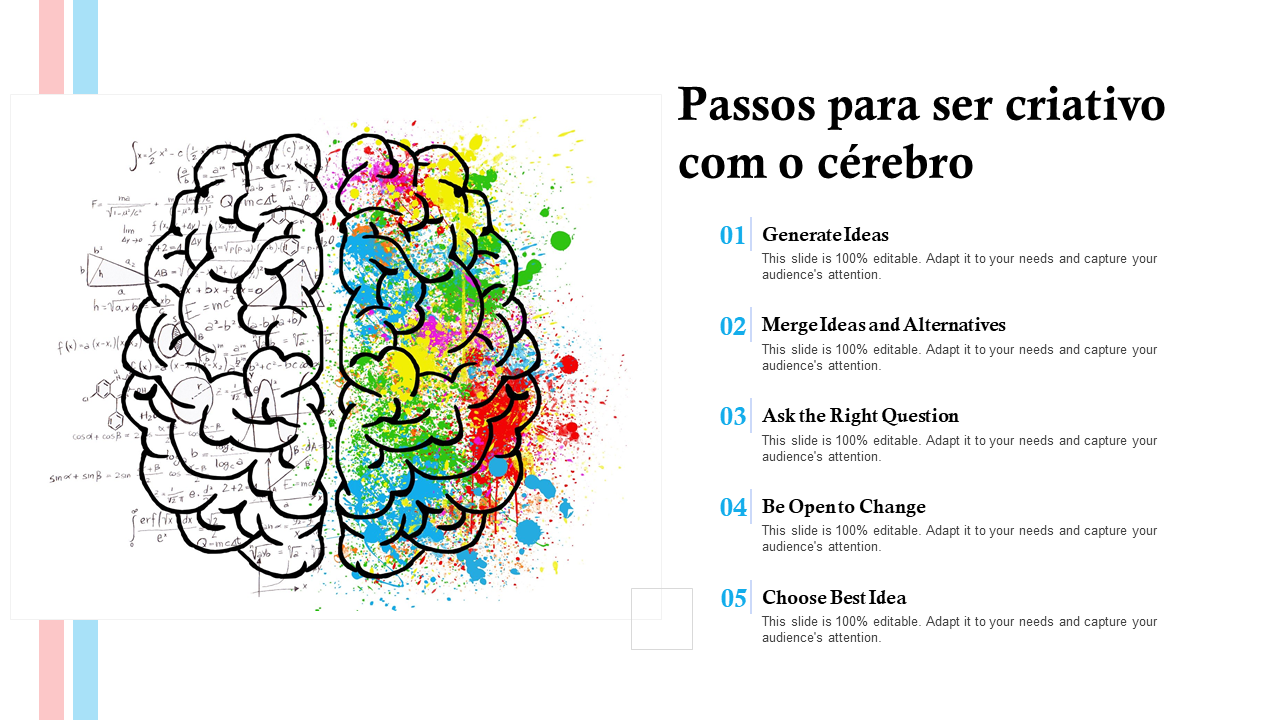 Passos para ser criativo com o cérebro Passos para ser criativo com o cérebro