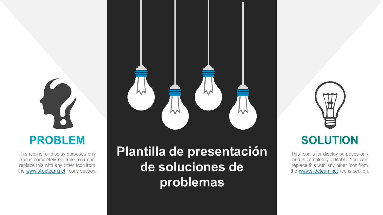 Plantilla de presentación de soluciones de problemas Plantilla de presentación de soluciones de problemas