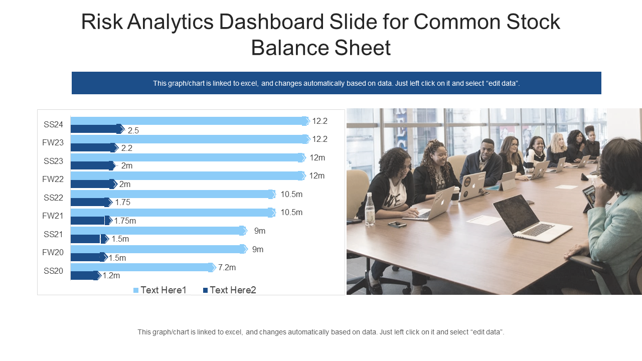 Risk Analytics Dashboard Slide for Common Stock