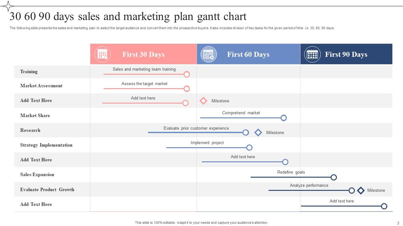 Sales and Marketing Plan Gantt Chart