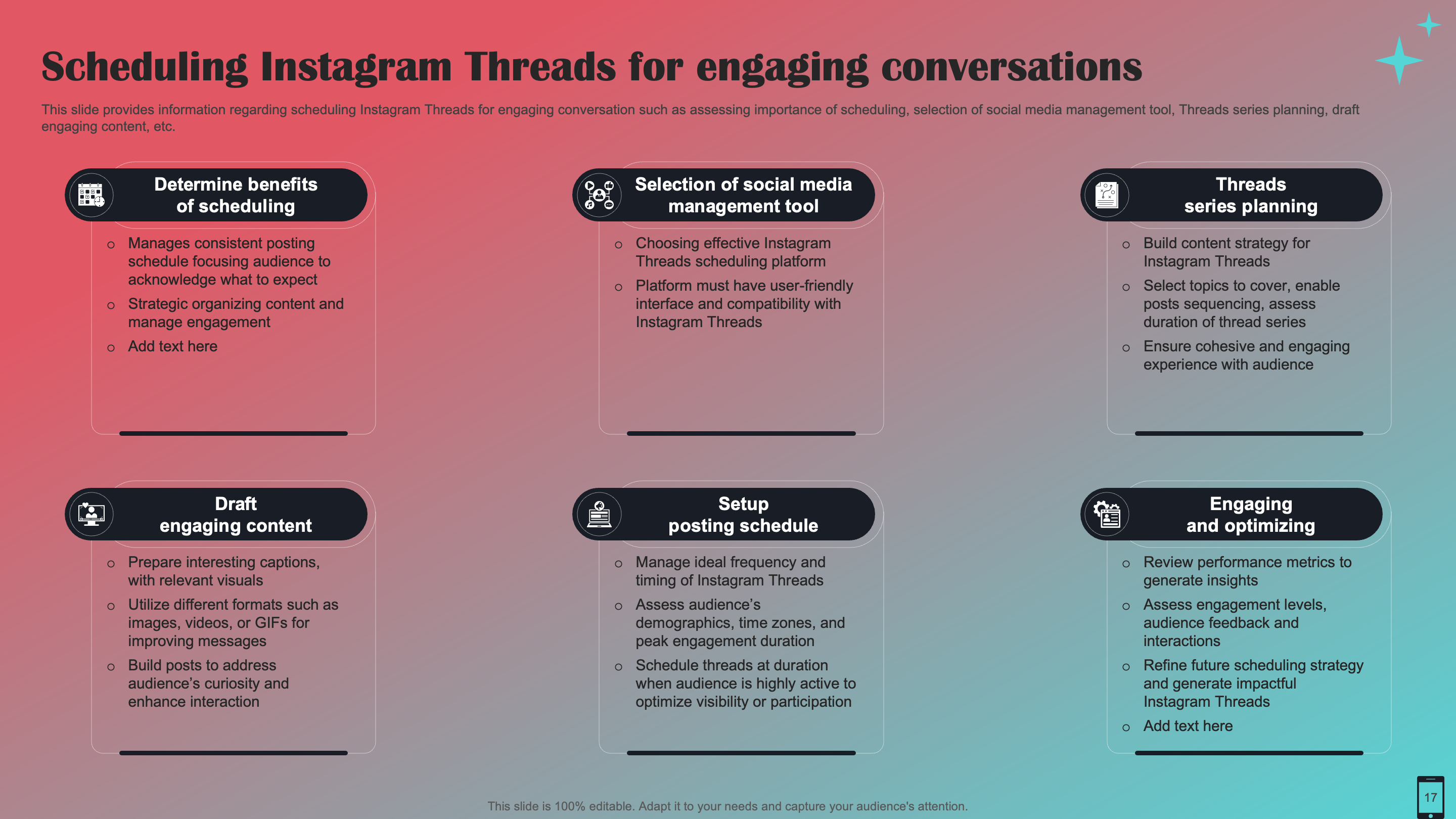 Scheduling Instagram Threads for engaging conversations 