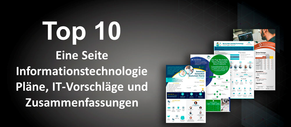 Die 10 besten einseitigen Informationstechnologiepläne, IT-Vorschläge und Zusammenfassungen für Fachleute
