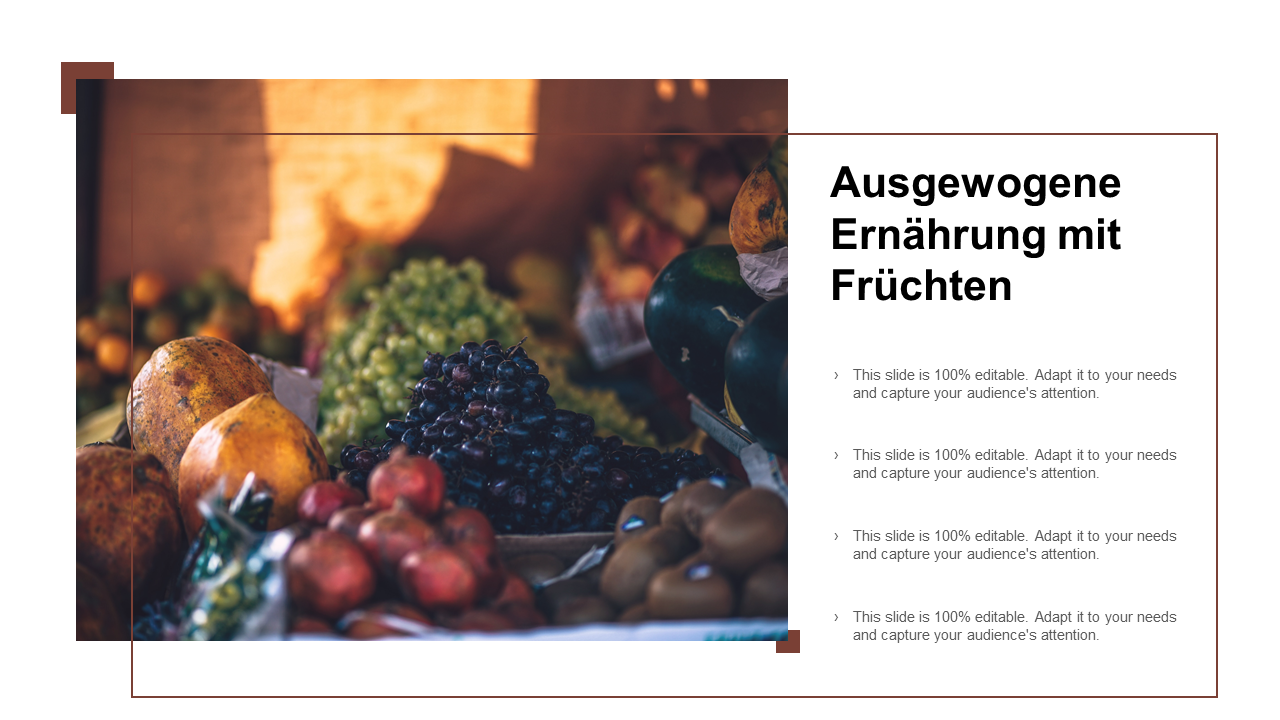 Ausgewogene Ernährung mit Früchten Ausgewogene Ernährung mit Früchten