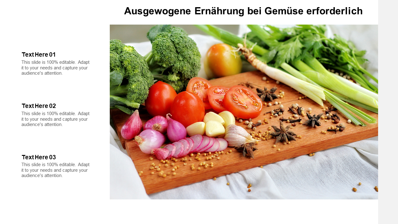 Ausgewogene Ernährung bei Gemüse erforderlich Ausgewogene Ernährung bei Gemüse erforderlich