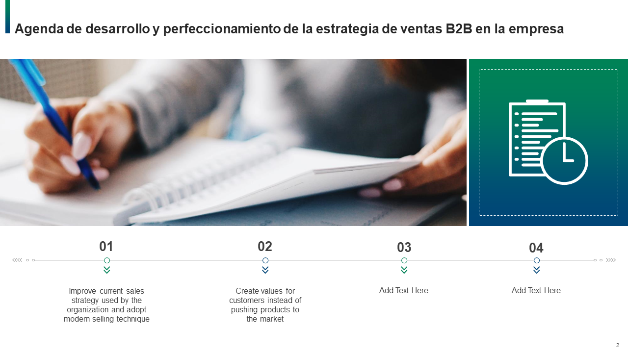 Agenda de desarrollo y perfeccionamiento de la estrategia de ventas B2B en la empresa Agenda de desarrollo y perfeccionamiento de la estrategia de ventas B2B en la empresa