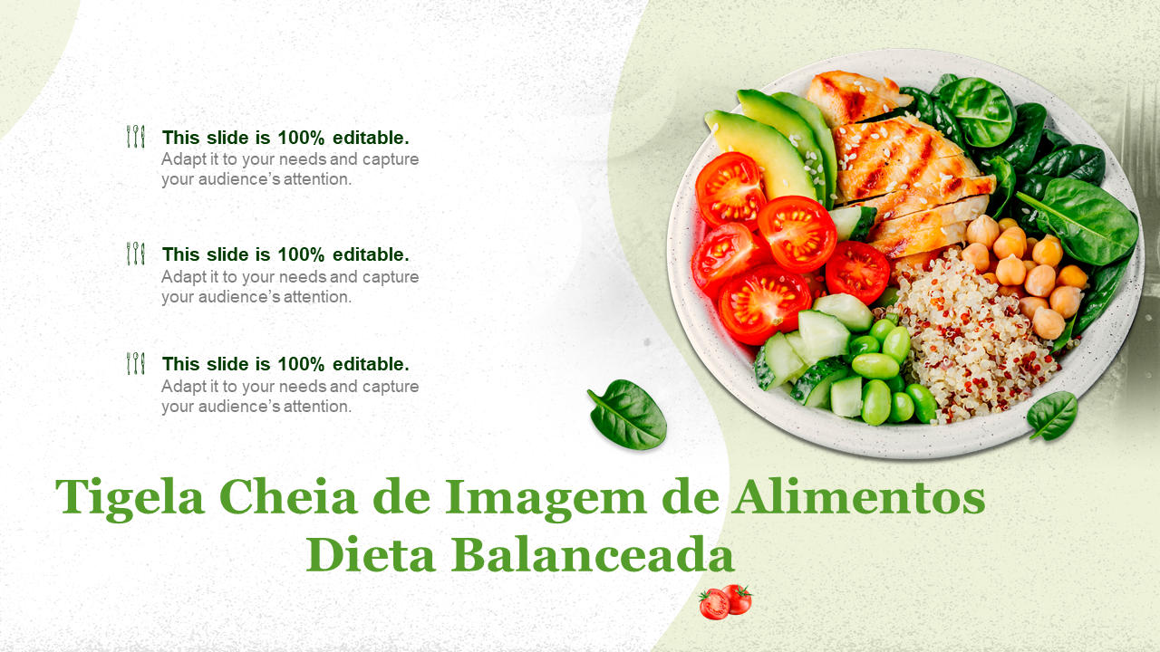 Tigela Cheia de Imagem de Alimentos Dieta Balanceada