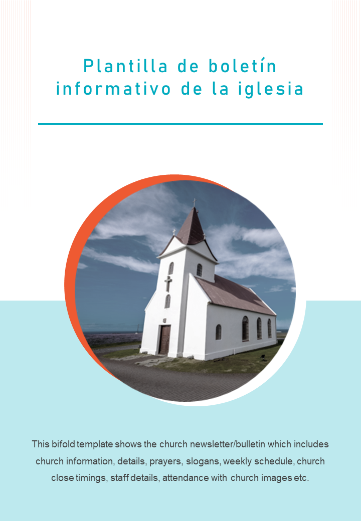 Plantilla de boletín informativo de la iglesia Plantilla de boletín informativo de la iglesia