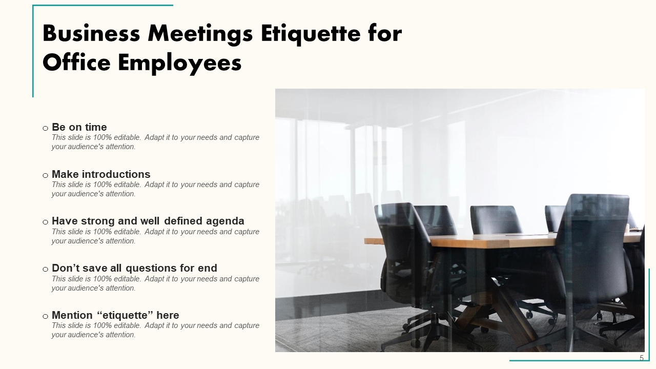Business Meetings Etiquette for Office Employees